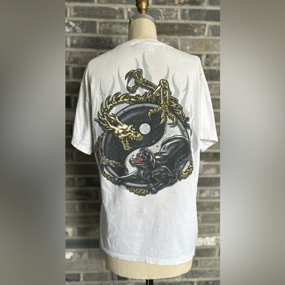 Delta Pro Weight Other - Y2K Vintage Dragon & Panther Yin Yang Graphic Tee Delta Pro Weight
